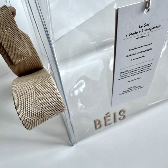 NWT BEIS The Stadium Tote I Crossbody I Top Handle Clear Sold Out - Picture 8 of 11